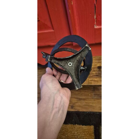 Cast Iron Nautical Celestial Sun Dial Roman Numeral Indoor Outdoor Sculpture EUC - Picture 3 of 3